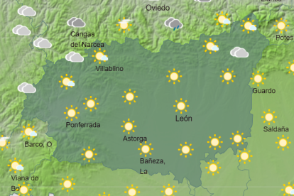 Estado del cielo para hoy en León. AEMET