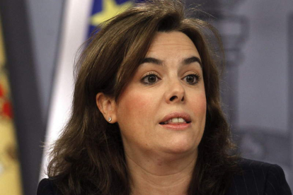 La vicepresidenta, Soraya Sáenz de Santamaría, se pronunció ayer sobre Cataluña.