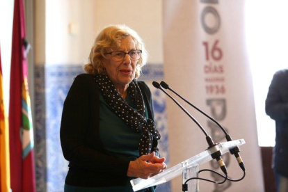 La alcaldesa de Madrid y candidata de Más Madrid al Ayuntamiento, Manuela Carmena.