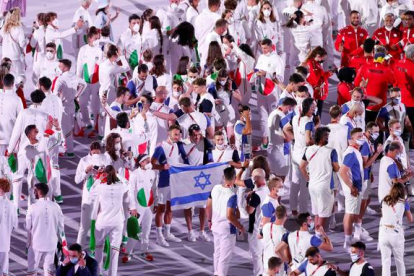 El judoca argelino Fethi Nourine decidió abandonar la competición con tal de no enfrentarse al israelí Tohar Butbul. «Hemos trabajado muy duro para la clasificación, pero la causa palestina es más importante». EFE/EPA/KIYOSHI
