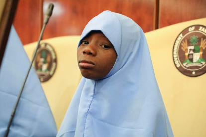 Una de las niñas liberadas en Nigeria. STR