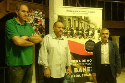 José Ignacio Salgado, José Javier Morla y José Miguel Palazuelo en la presentación de la 58ª edición del Gran Premio de Velocidad. TRANCA