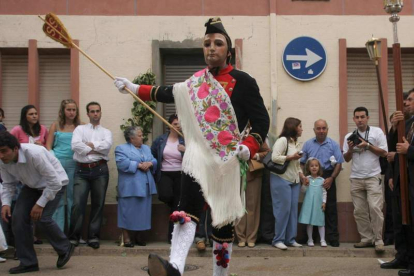 Imagen del personaje de San Sebastián en una procesión del Corpus.