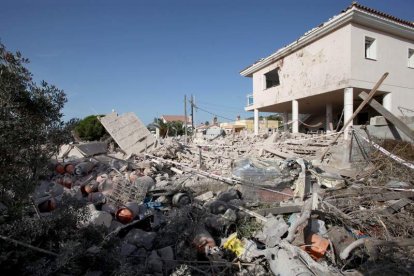 Estado en el que quedó la casa en la que murió Es Satty. J. SELLART