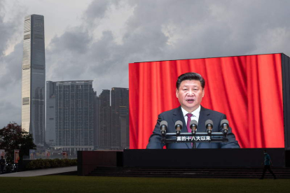 Xi Jinping ayer, durante su discurso en Tiannanmen. JEROME FAVRE