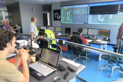 Sala de control de la planta de captura de CO2 en la Ciuden.