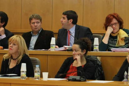 Rubinat, Óscar Álvarez, Francisco Javier Gómez y Eloína Terrón, en un momento del pleno.