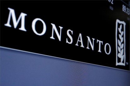 Logotipo de Monsanto en la Bolsa de Nueva York.