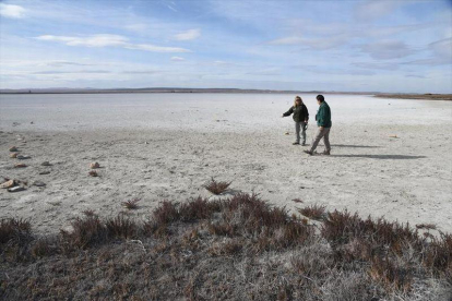 Imagen de la laguna de Gallocanta, afectada por la sequía