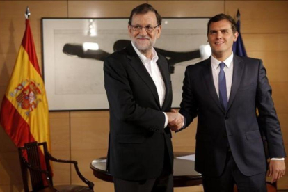 Mariano Rajoy y Albert Rivera, en su último encuentro en el Congreso.