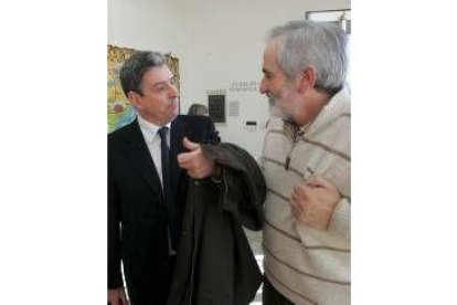 Graciliano Palomo y Matías Llorente, en el encuentro en Cabreros