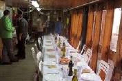 Aspecto de la mesa de Nochebuena del pasado año en la base antártica española, Juan Carlos I