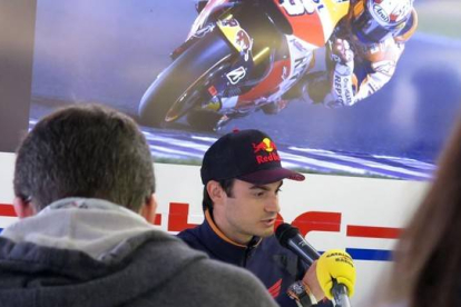 Dani Pedrosa, en la conferencia de prensa de este jueves en Le Mans.