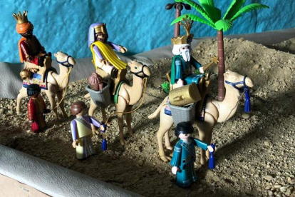 Reyes Magos en forma de playmobil de la muestra. DL