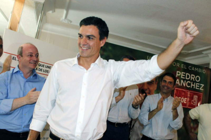 El candidato a la secretaría General Pedro Sánchez en un acto en Talavera de la Reina
