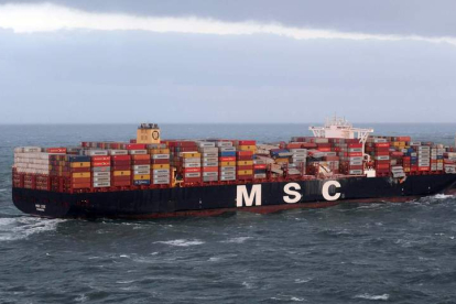 Imagen de un carguero en el Mar del Norte. HAVARIEKOMMANDO