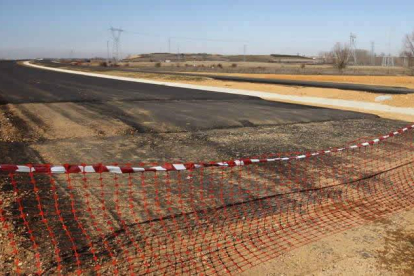 Tramo en obras de la autovía entre León y Valladolid