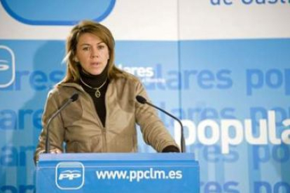 María Dolores de Cospedal durante la reunión de la Junta Directiva Regional del PP.