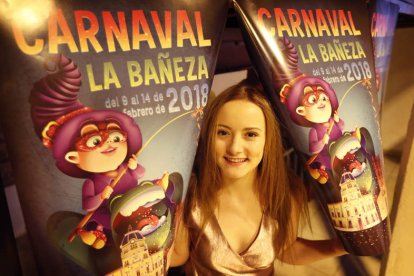 Marina Miguélez Vázquez, ayer en el Citba, para presentarse como la Musa 28 del Carnaval. JESÚS F. SALVADORES