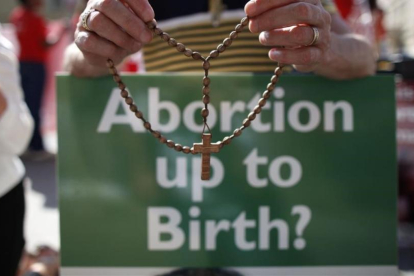 Manifestación en contra del aborto frente al Parlamento irlandés de Dublín en el 2013.