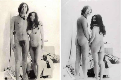 Imágenes cedidas por Duke’s Auction y BNPS de las dos fotografías en blanco y negro de John Lennon y Yoko Ono.