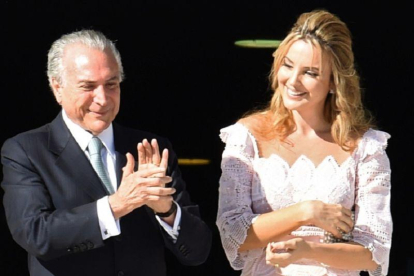 El presidente de Brasil y su esposa.