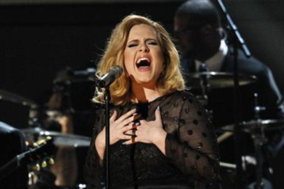 La cantante británica Adele, durante un concierto.