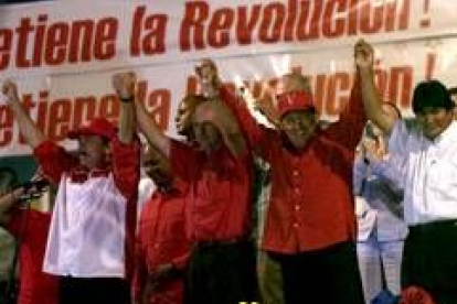 Los mandatarios de Nicaragua, Cuba, Venezuela y Bolivia, en la inauguración de la cumbre Alba