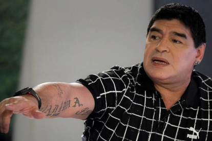 Diego Armando Maradona, durante una entrevista en televisión el pasado febrero.F