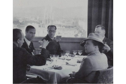 Brindis nazi con Goebels y Vivanco en 1941