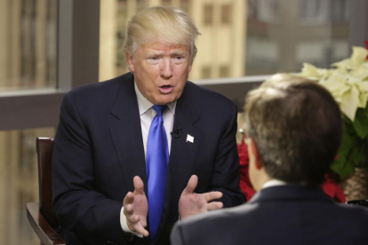 Trump durante la entrevista con Fox News.