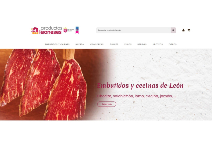 Página web de la marca Productos de León. DL