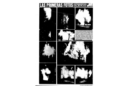 Reportaje del 6 de mayo de 1976 del incendio de Álvaro López Núñez. DL