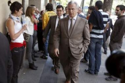 El juez Baltasar Garzón, a su llegada a la sede de la Audiencia Nacional.