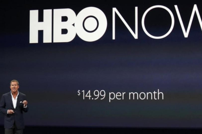 Richard Plepler, CEO de la cadena estadounidense HBO, en la presentación del nuevo servicio por internet en EEUU, HBO Now.