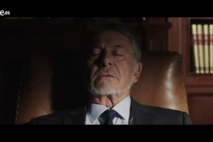 El actor Jaime Blanch, en el vídeo promocional de la tercera temporada de la serie de TVE 'El Ministerio del Tiempo'.