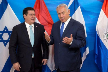 Horacio Cartes y Binyamin Netanyahu.