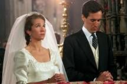 La infanta Elena y Jaime de Marichalar, el día de su boda en marzo de 1995