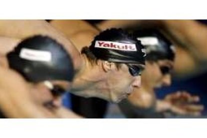 Phelps en la salida de los 100 mariposa