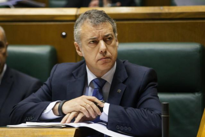 El lendakari Iñigo Urkullu, en el Parlamento vasco.