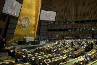 Sesión de la Asamblea General de la ONU, en Nueva York, en una imagen de archivo.