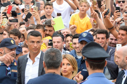 Ronaldo, en su llegada a Turín