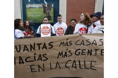 Imagen de archivo de una de las primeras protestas en León.