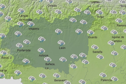Previsión del tiempo para el 24 de noviembre en León. AEMET