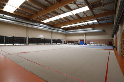 Interior del Centro de Alto Rendimiento de León donde entrenan las gimnastas. MARCIANO PÉREZ
