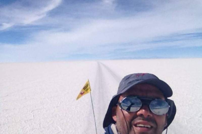 Martínez Corral en pleno desierto chileno de Atacama.