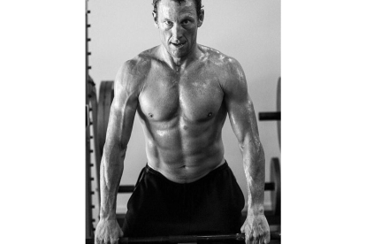 Lance Armstrong, durante un entrenamiento.