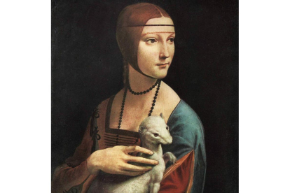 Detalle de ‘la dama del armiño’, de Leonardo Da Vinci. ARCHIVO
