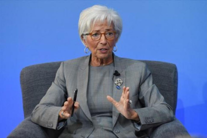 La directora del FMI, Christine Lagarde, en una mesa redonda el pasado mes de mayo.