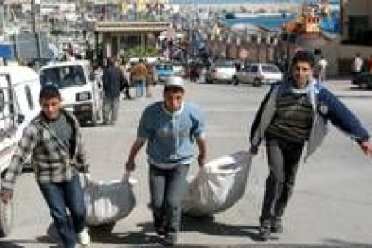 Tres jóvenes se llevan del puerto de Alhucemas ayuda humanitaria enviada por Arabia Saudí